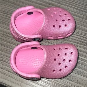CROCS Pink Sandals with Perforated Design